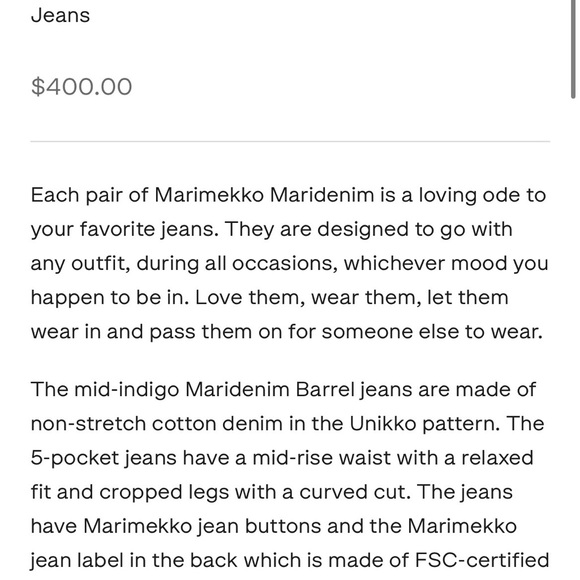 NWT Maridenim Barrel Jeans - Picture 2 of 8